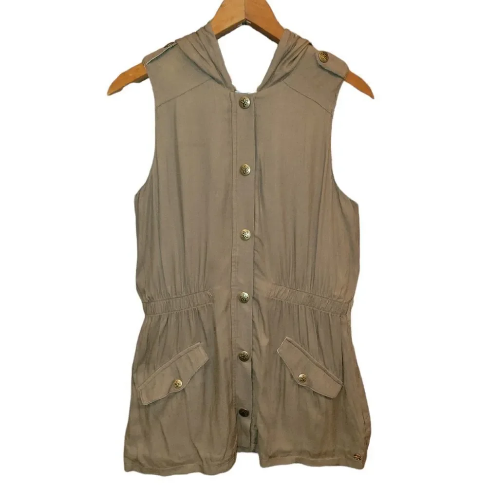 NWT Matilda Jane 435 Winding Path Vest Choose Your Own Path Snap Hooded Vest 14